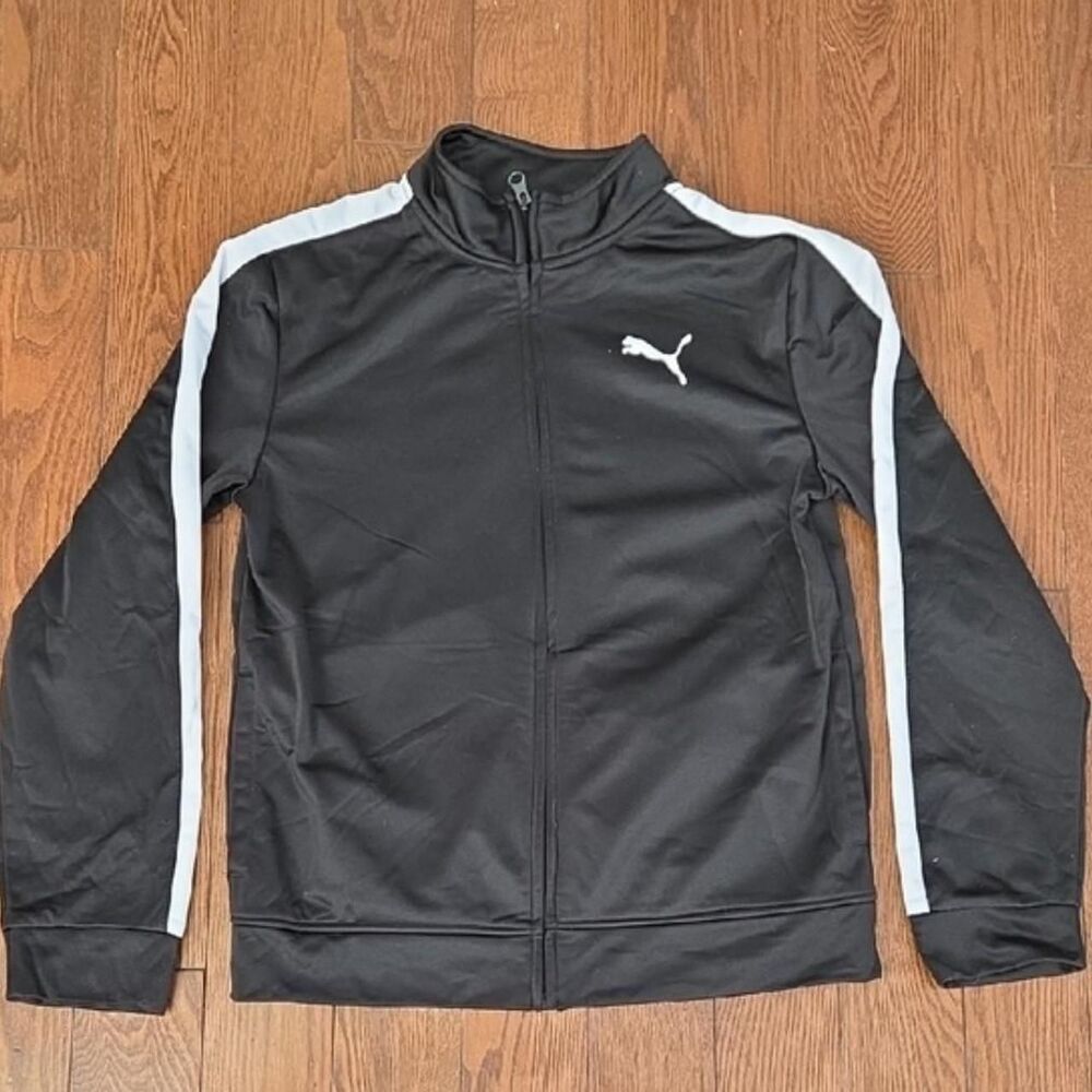 Puma Black and Grey Jacket Size 12-14